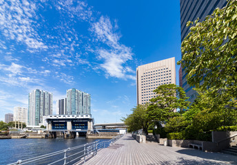 (東京都ｰ都市風景)天王洲川水門周辺の風景６