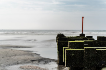 Outlet Pipe in sand to Ocean at Wildwood New Jersey Beach