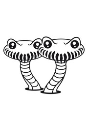 2 freunde team paar boden loch schlange wurm gefährlich monster böse gesicht comic cartoon clipart horror halloween