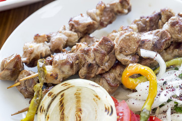 Turkish Adana kebab, skewers (cop sis)