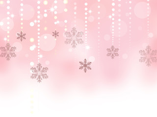 クリスマス　ツリー　雪　結晶　クリスマス背景　クリスマスツリー