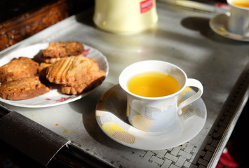 Traditional Kashmir tea in the morning
