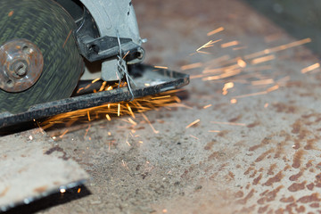 spark on a black background