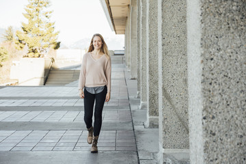 Portrait of a Blonde Female Caucasian Woman in Her Twenties