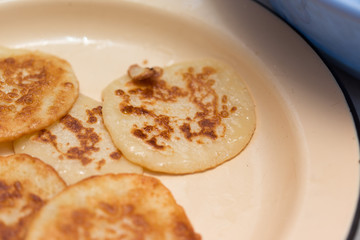 delicious pancakes on a plate for breakfast