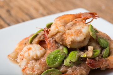 Stir-Fried Twisted Cluster Bean with Shrimps/Bitter Bean