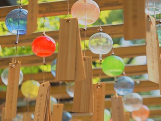 colorful wind chimes