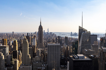Fototapeta na wymiar Aerial View of New York City Manhattan