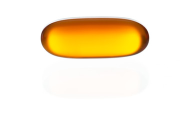 Lecithin gel pills capsule isolated on white