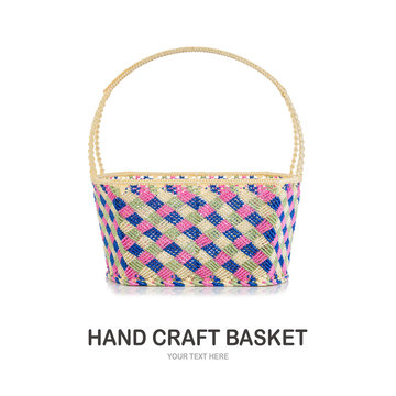 Hand craft plastic basket .