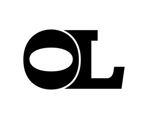 black silhouette initial typography alphabet font typeset logotype image vector icon