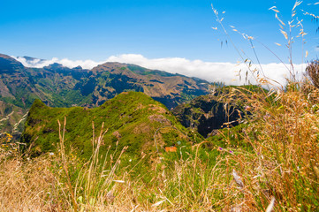 Spectacular views in the mountains. Madeira. Portugal