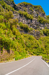 Mountain road. Madeira. Portugal