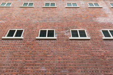 Red brick building wall