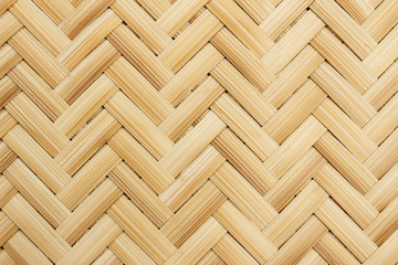Close up of woven bamboo for background