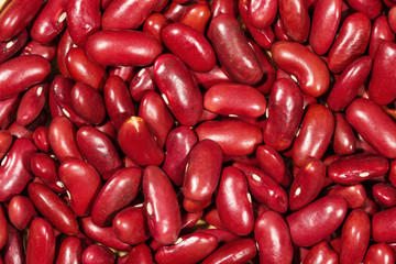 Close up red kidney bean texture background