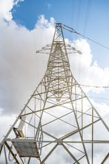an electricity pole