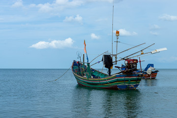 Fototapeta premium Minimal of Fishing boat