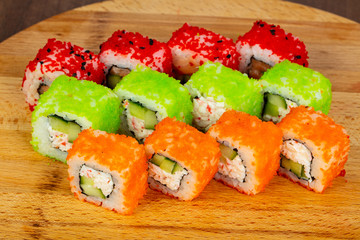 Japan sushi and roll