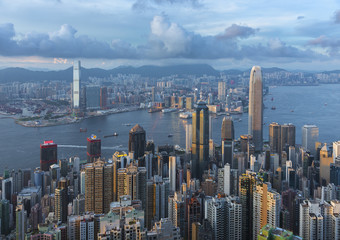 Victoria harbor of Hong Kong City