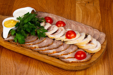 Assortment pickled meat