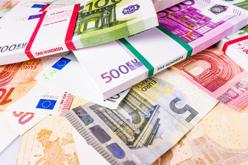 euro banknote as background