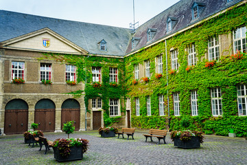Old house covered by green ivy