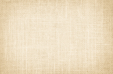 Plakat Abstract Hessian or sackcloth fabric texture background. Wallpaper of artistic wale linen canvas. Blanket or Curtain of cotton pattern background with copy space for text decoration.