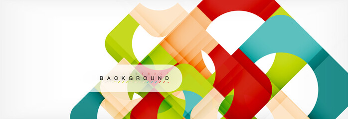 Color square shapes, geometric modern abstract background