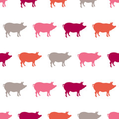 Cute pigs seamless pattern
