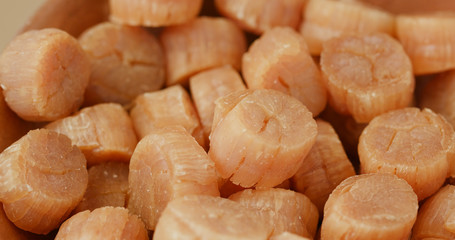 Pile of Dry scallop