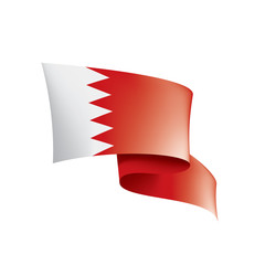 Bahrain flag, vector illustration on a white background
