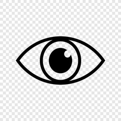 Eye icon on transparent background