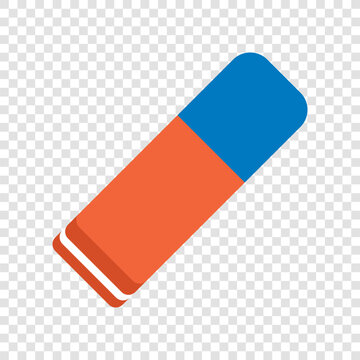 Eraser colour icon on transparen background