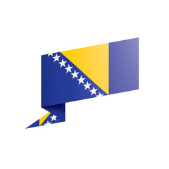 Bosnia and Herzegovina flag, vector illustration on a white background