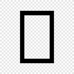 Number zero, numeral icon on transpaent background