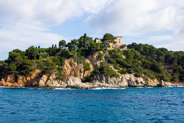 beautiful view of sea coast in Costa Brava