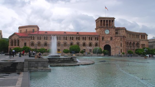 Fountain and building of Republic Square, Yerevan City, Armenia&rsquo;s Capital 4