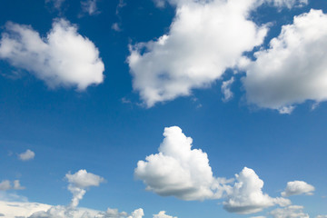 clear sky with clouds,blue background
