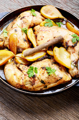 Chicken stewed in pear