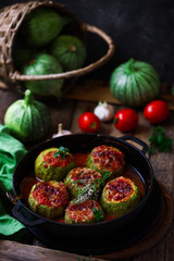 Lebanese stuffed zuccini..selective focus