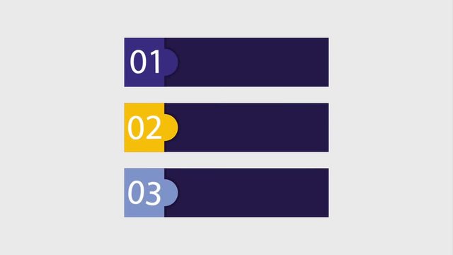 infographic options bars numbers template animation hd