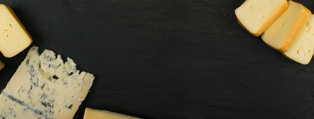 Cheeseboard with Sliced Limburger, Herve Cheese or Reblochon, Blue Gorgonzola, Roquefort or Stilton