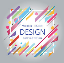 Color vector template design banner