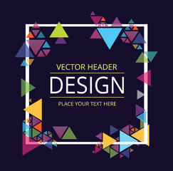 Obraz premium Color vector template design banner