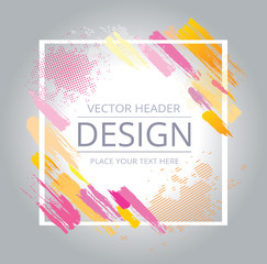 Color vector template design banner