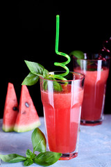 Refreshing summer watermelon cocktail