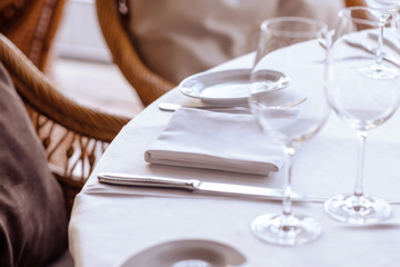 Table and chair set with pillow in modern style restaurant