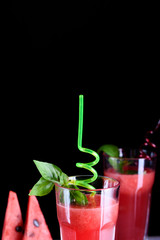 Refreshing summer watermelon cocktail