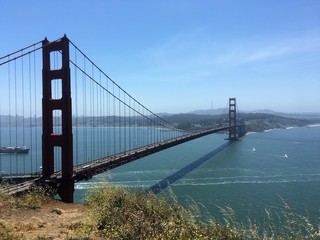 Fototapeta na wymiar Golden Gate Bridge, San Francisco. View from Kirby Cove